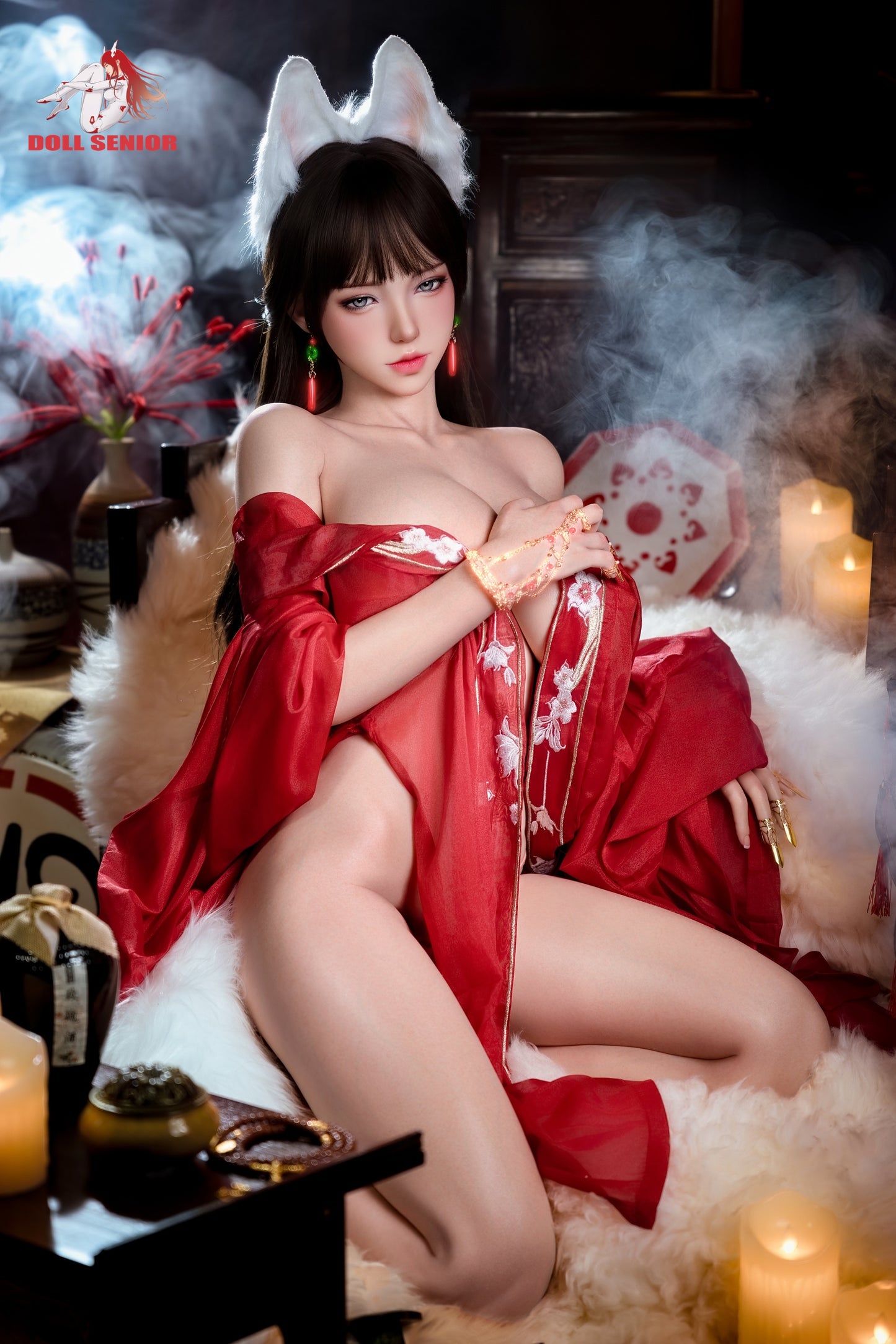 Doll Senior【Linsha】165cm/5ft 5 in F Cup Silicone Real Skin Texture Version Customizable Sex Doll Fox Princess