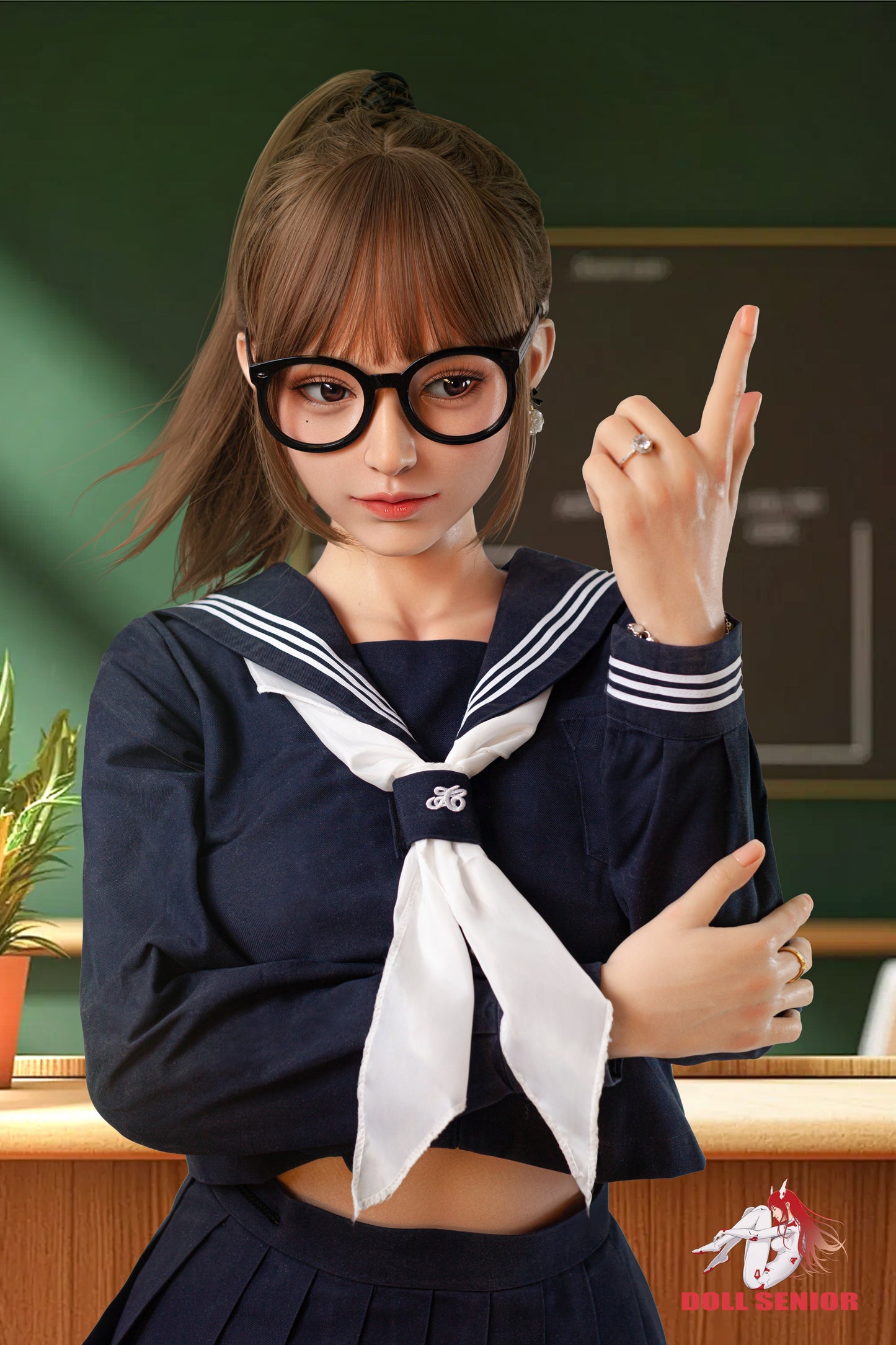 Doll Senior【Mengshu】 163cm/5ft 4 in E Cup Silicone  Implanted Hair Customizable Sex Doll